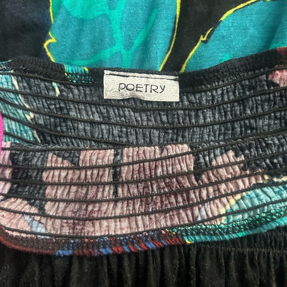 Long floral strapless dress. - Picture 4 of 4